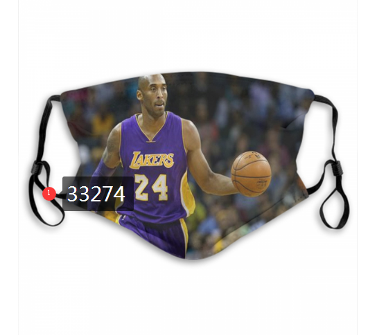 2021 NBA Los Angeles Lakers #24 kobe bryant 33274 Dust mask with filter->nba dust mask->Sports Accessory